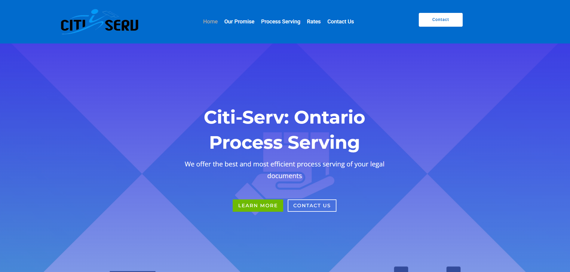 Citi-Serv website before the GrowToday.Biz redesign