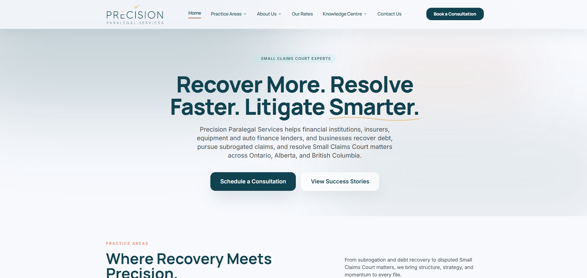 Case Study: 175 Pages, Zero Lost Rankings, and a 99 on Google PageSpeed for Precision Paralegal